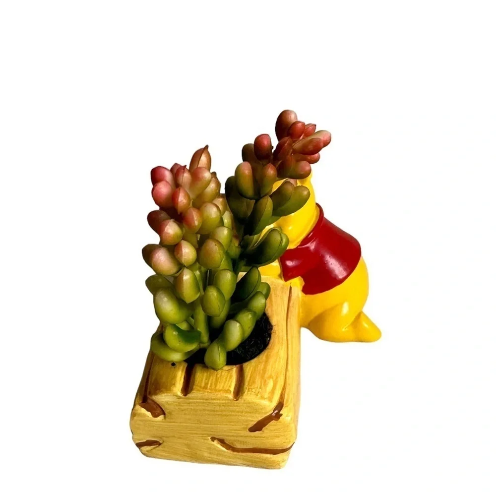 Disney Winnie the Pooh Log Faux Succulent Planter